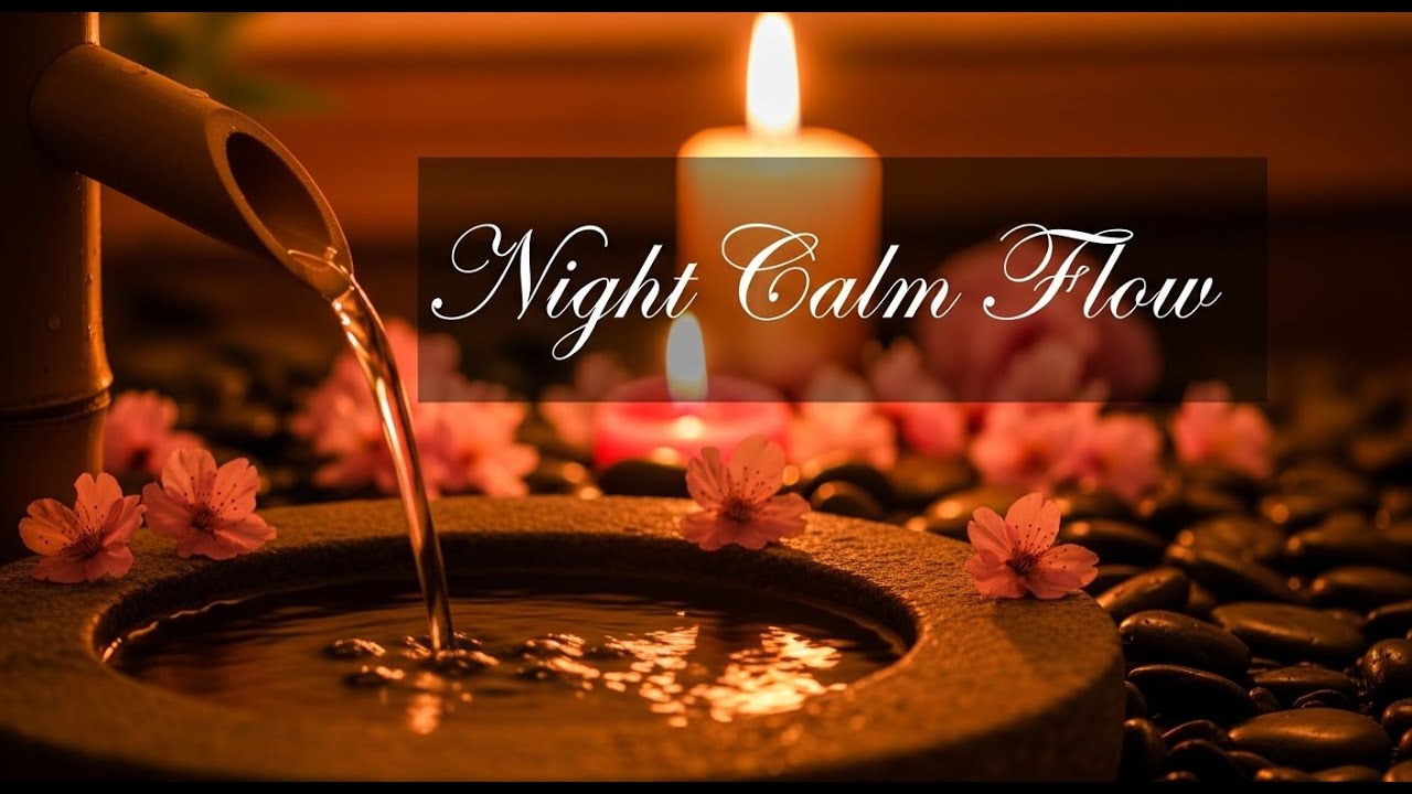 Healing Zen Mist Ambience Bamboo Fountain and Candle Glow for Deep Sleep Meditation Healing Peace