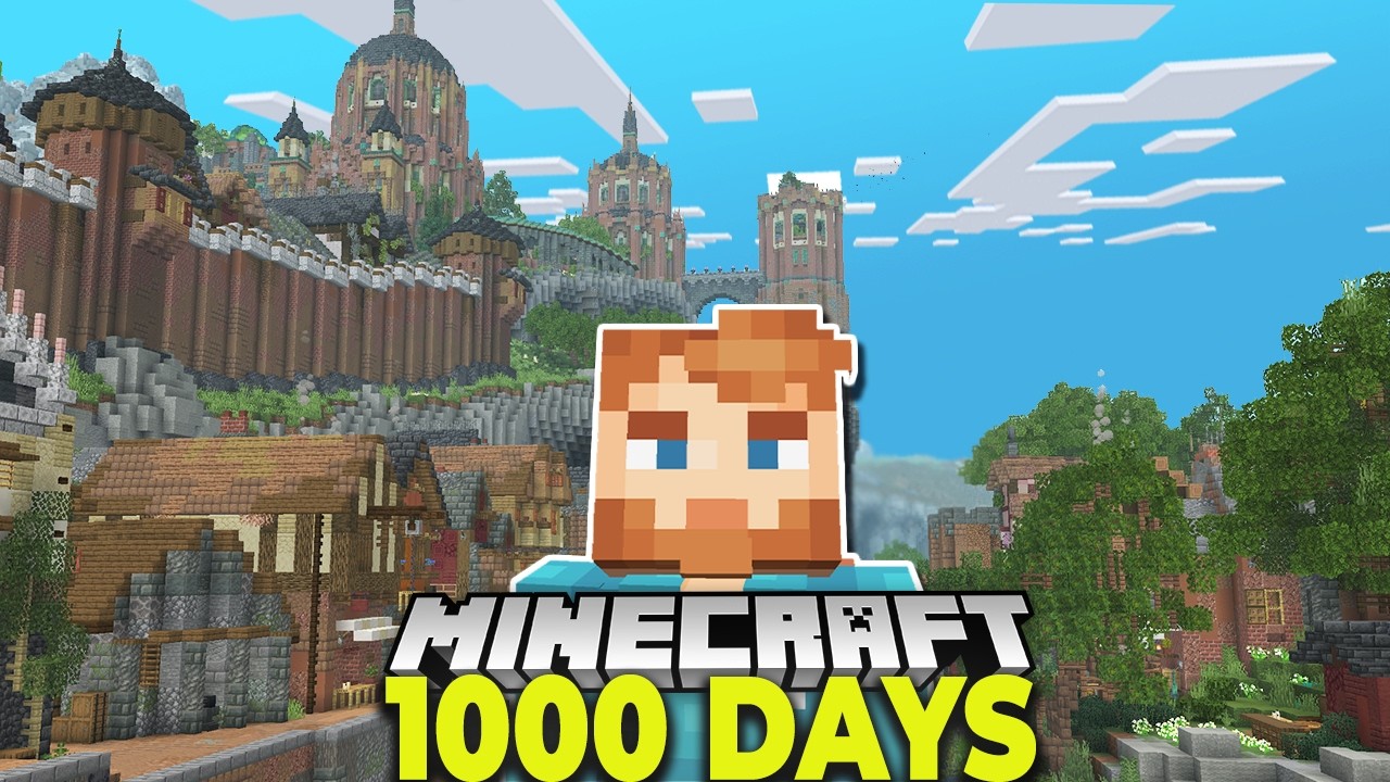 1000 Days in an ACTUAL Minecraft Forever World