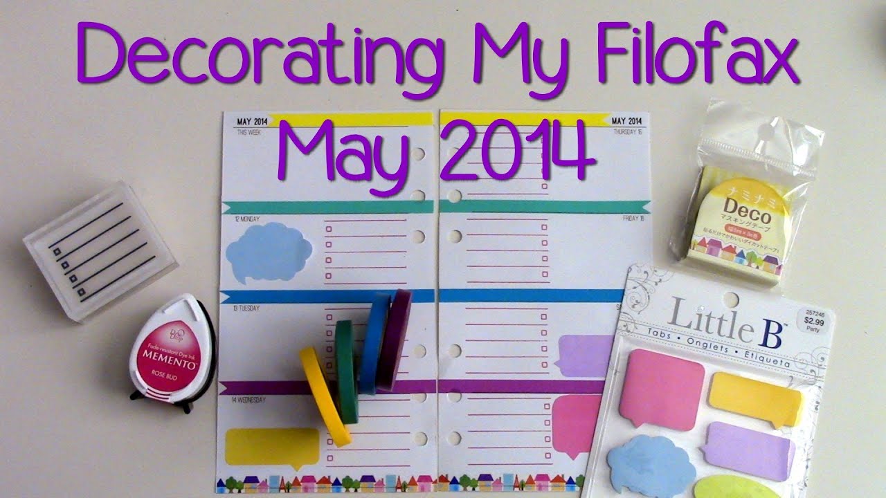 Decorating My Filofax Friday - May 2014