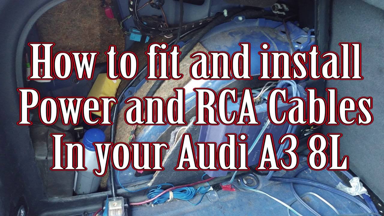 Как установить и подключить кабели питания и RCA-кабели в Audi A3 8L