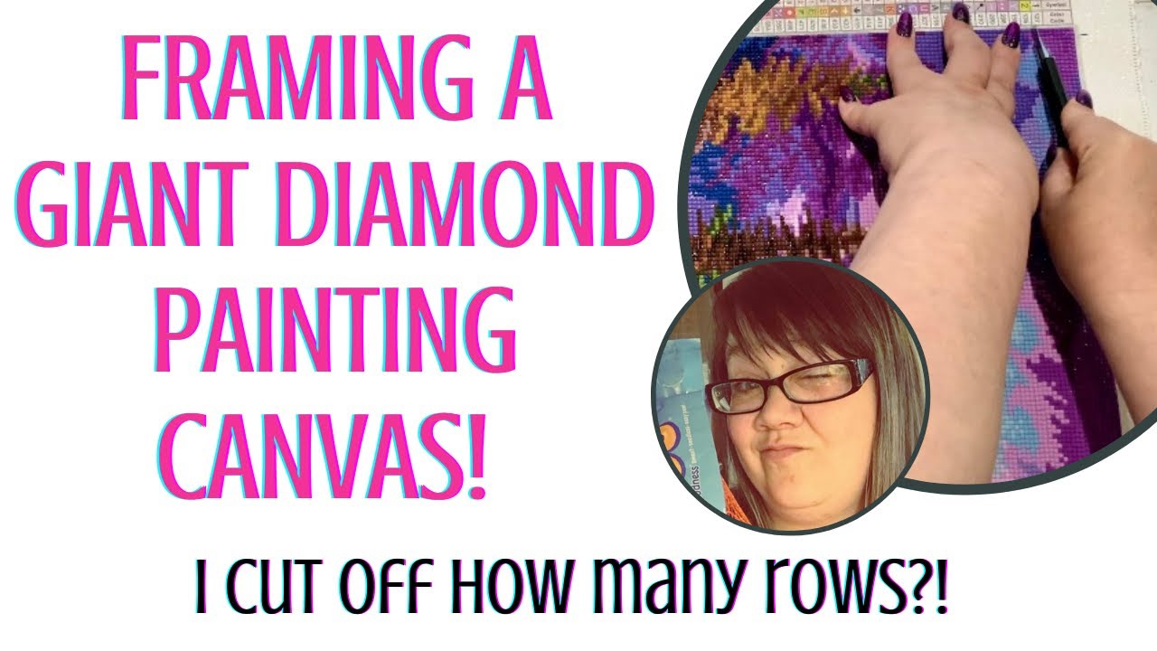 Framing a GIANT Diamond Painting Canvas! I Cut Off How Many Drills??!! 😬😬😬