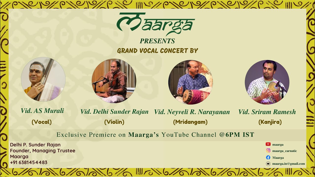 Maarga Grand Annual Music Festival 2024 - Vocal concert by Vid A S Murali and team