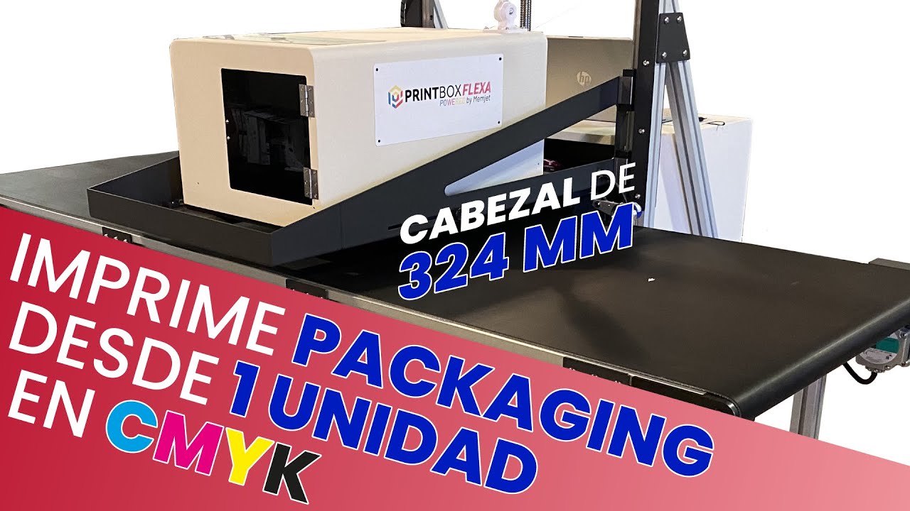 🚀 IMPRESORA de PACKAGING, cartón, BOLSAS de papel, MADERA y SOBRES personalizados PRINTBOX FLEXA