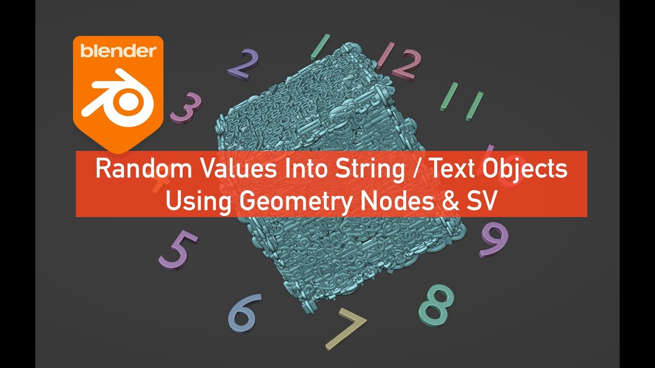 LIVENODING Random Values Into String In Geometry Nodes Using SV