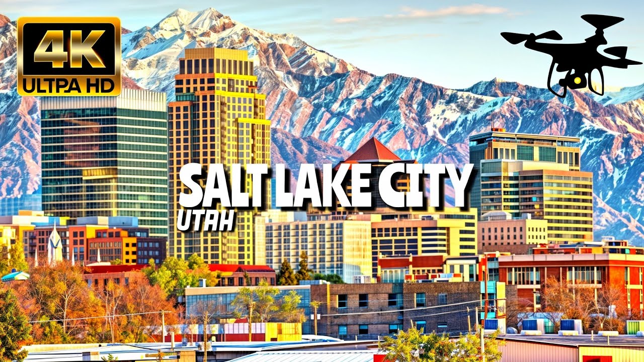 Salt Lake City, Utah In 4K By Drone - Amazing View Of Salt Lake City, Utah