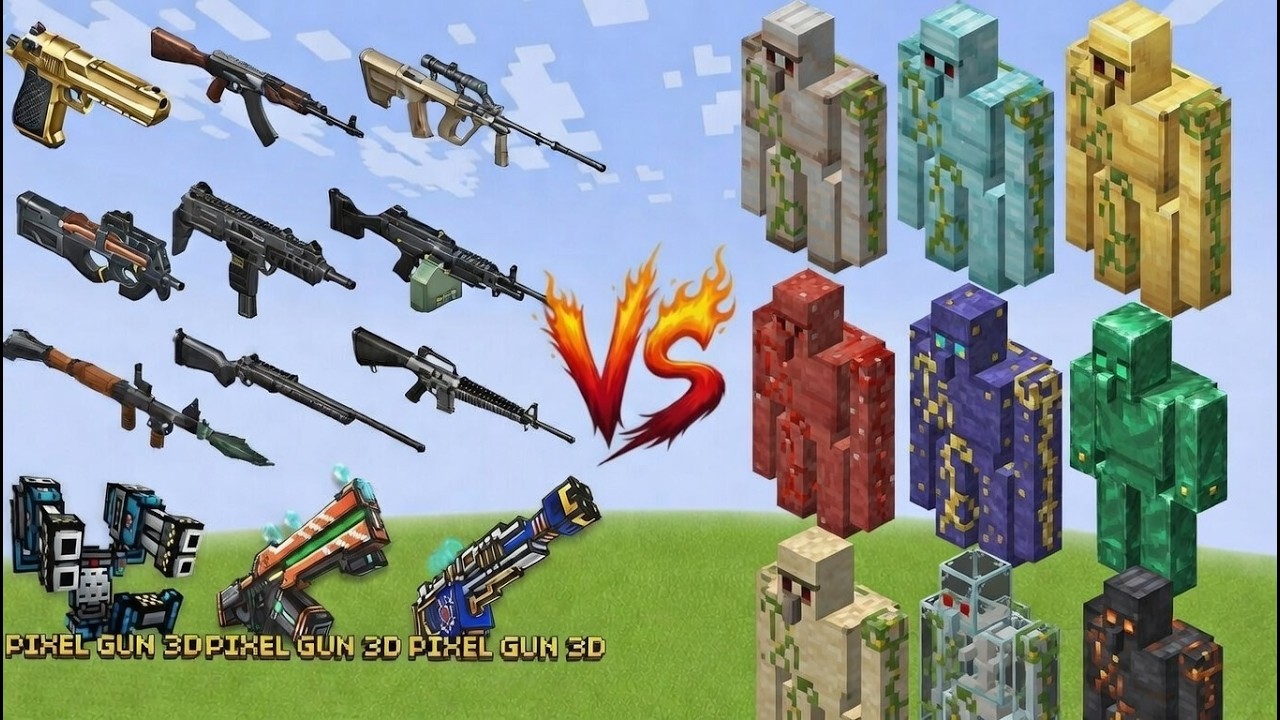 Best TaCZ Gun Against Every Golem Type in Minecraft