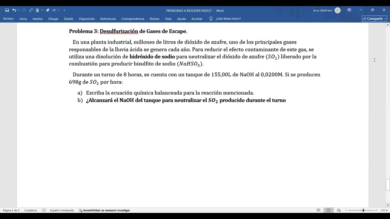 Estequiometria de soluciones. 3