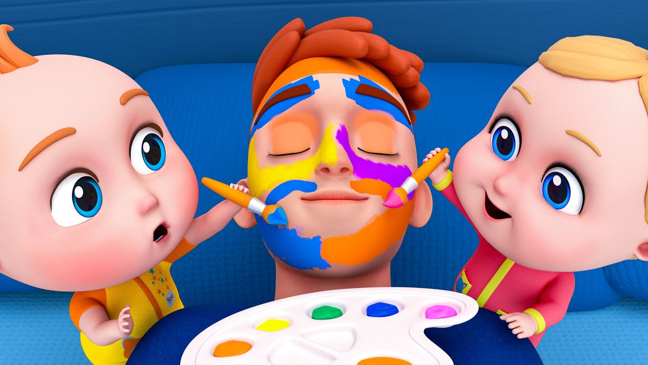 幸せな歌 | パパを動物のように見せる| Let's Make Daddy Pretty | 子供の歌と童謡 | こどものうた | Pulka - 子どもの童謡