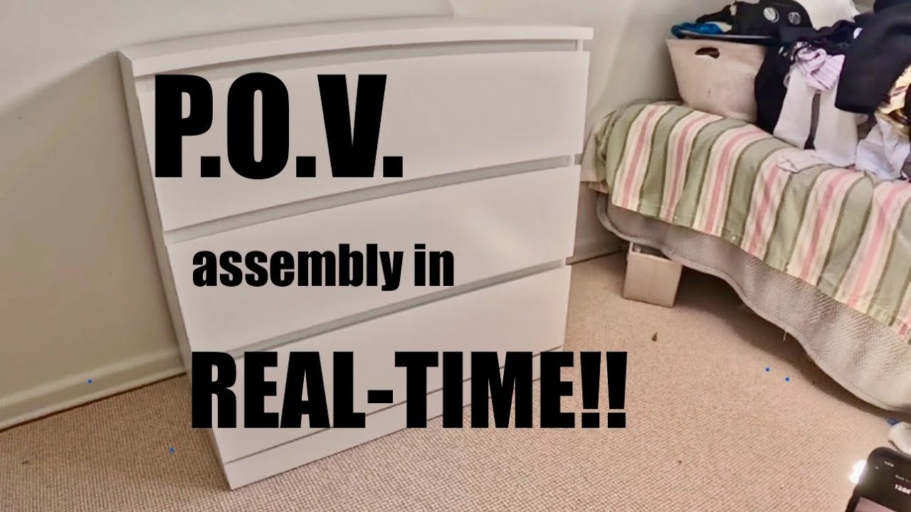 MALM chest of 3 drawers, white, 80x78 cm Assembly in REAL-TIME