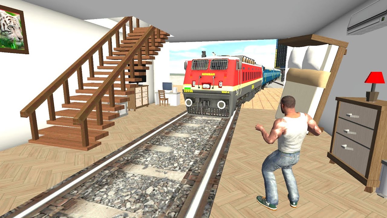 Franklin Change House to Train Station in Indian Bike Driving 3D | GTA 5