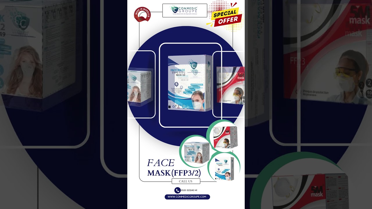 D&eacute;couvrez notre derni&egrave;re nouveaut&eacute; : des masques FFP2 et FFP3 de haute qualit&eacute; ! 😷✨