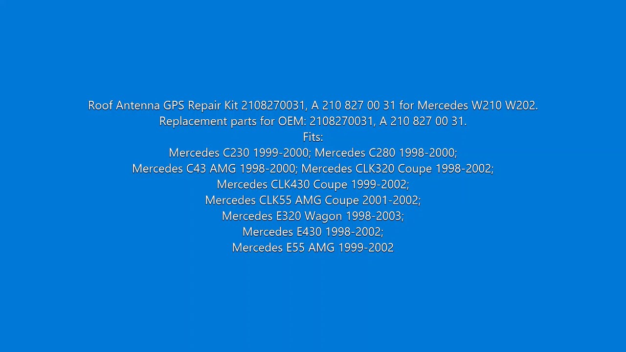 Bross Auto Parts BSP877 Roof Antenna GPS Repair Kit 2108270031 for Mercedes W210 W202