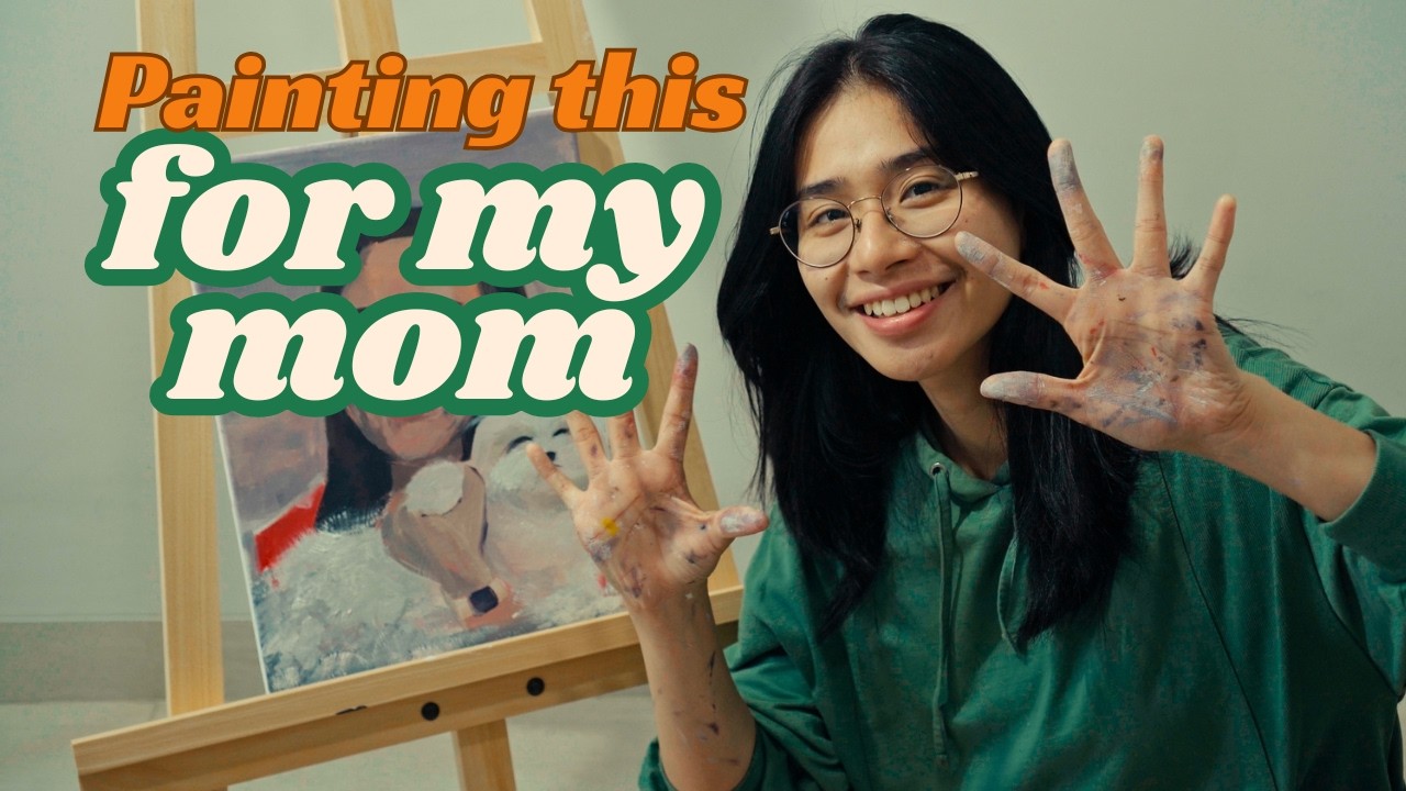 I Didn't Go Home For Christmas, So I Painted This For My Mom | A Gift From Afar