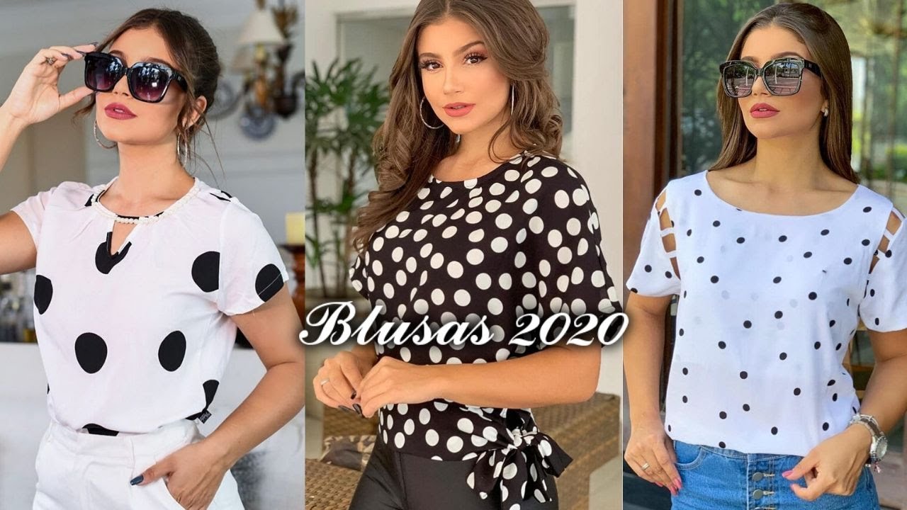 Blusas de Moda 2020💕 Blusas de Lunares Tendencias en Blusas Modernas