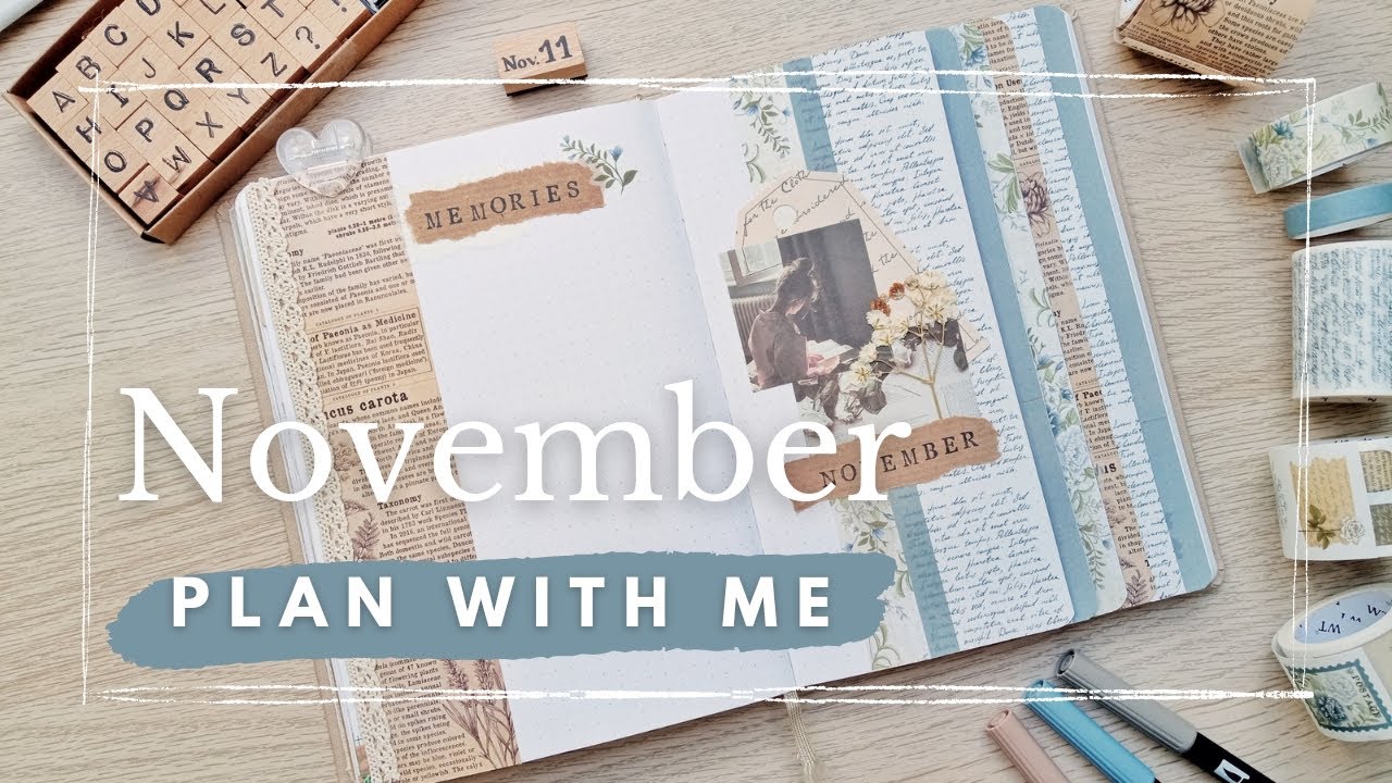 November 2022 | Plan with me | Bullet Journal Setup - Petals & Waterfall