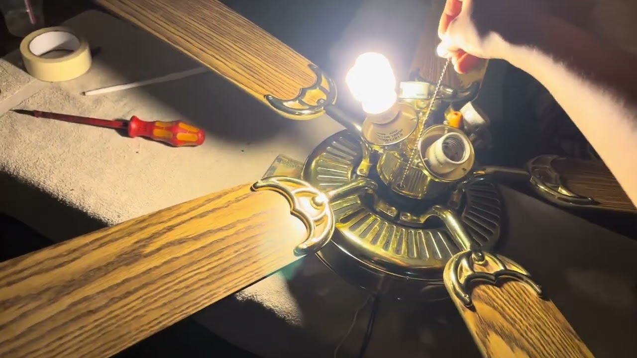 (Lost footage retrieved) 52” Heritage Lancaster ceiling fan (c.2001)