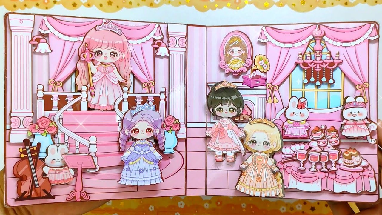 [💸Paperdiy💸] How To Make Dream Dance Princess Quiet Book | DIY Squishy Book | Paper Play