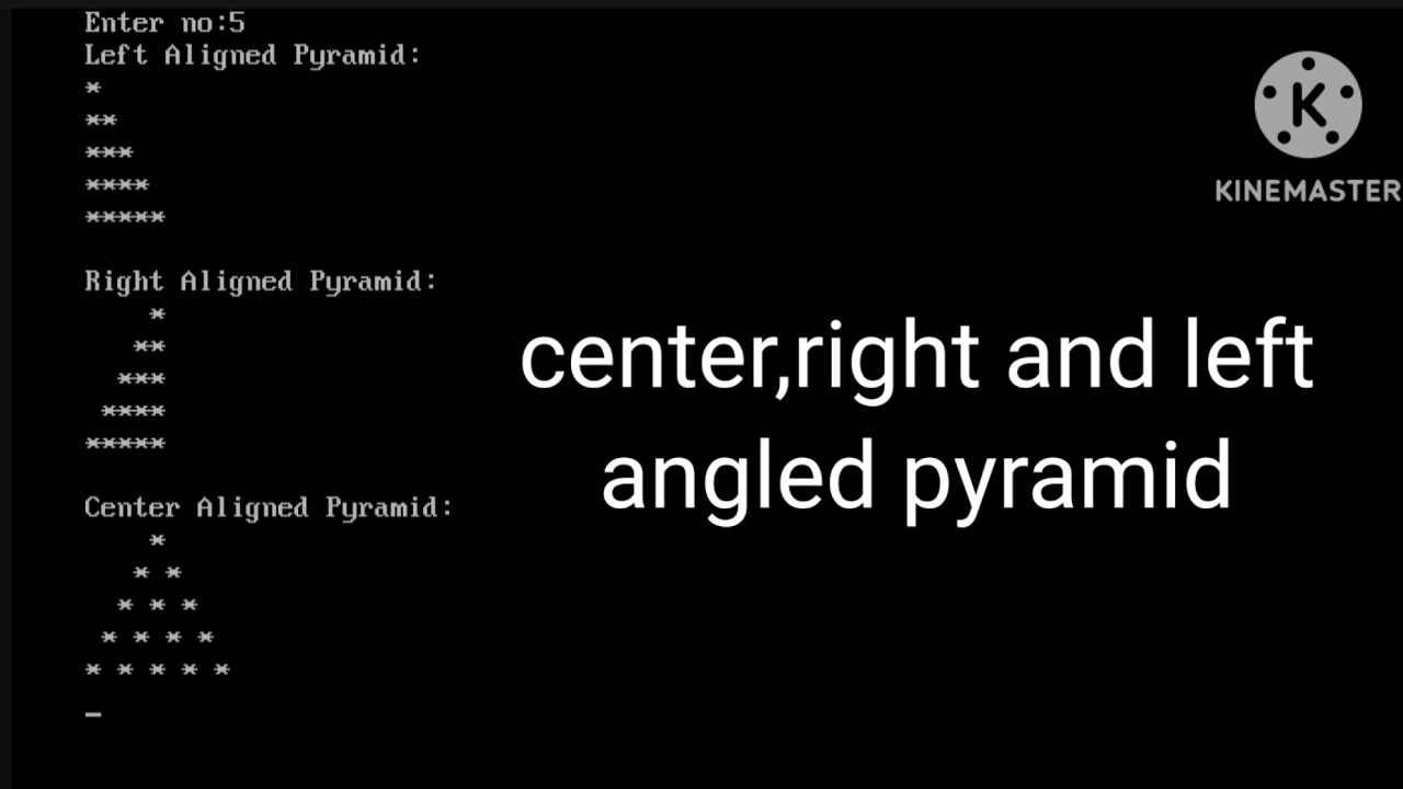 #1 print the following pyramid[Left Aligned,Right Aligned,Center Aligned]#coding#tutorial#education