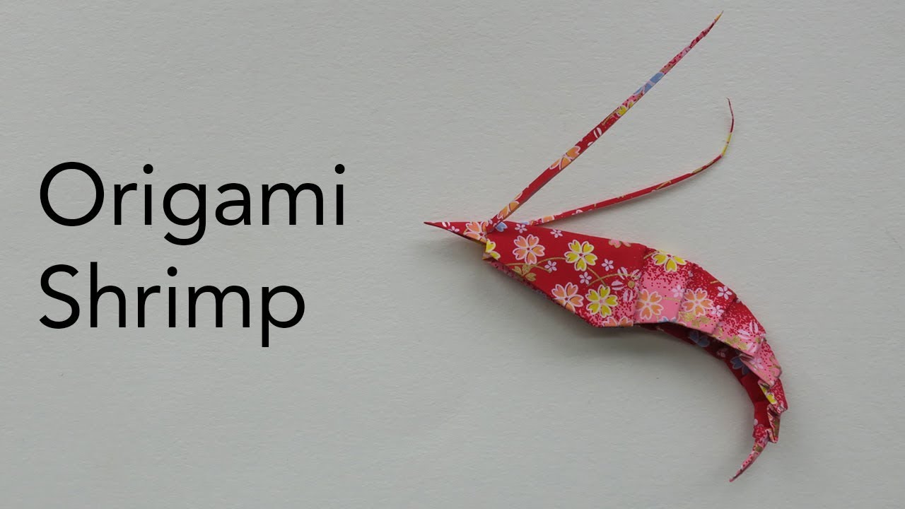 Easy Origami Shrimp Tutorial (ASMR Paper Folding)