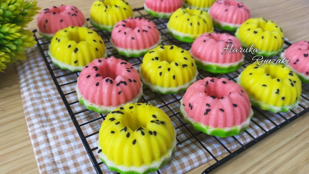RESEP BOLU SEMANGKA PALING SIMPLE DAN MUDAH , ENAK BANGET , cocok untuk ide jualan