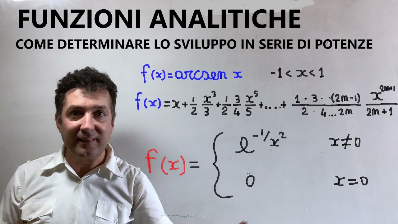 Funzioni analitiche .Come trovare la serie di potenze a partire da una funzione .Esercizi
