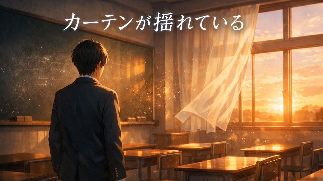 カーテンが揺れている