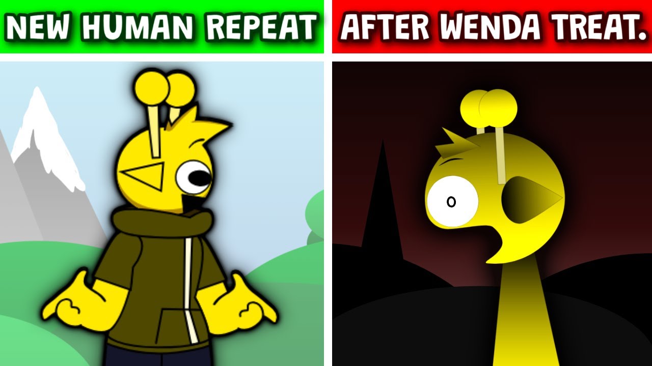Sprunki New HUMAN But Everyone Is REPEAT After WENDA Treatment