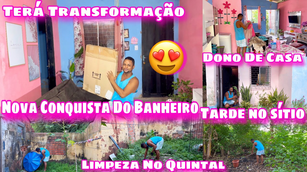 NOVA CONQUISTA DO BANHEIRO/IREI REFORMAR/LIMPEZA NO QUINTAL/ROTINA DA TARDE E DONO DE CASA NO SÍTIO
