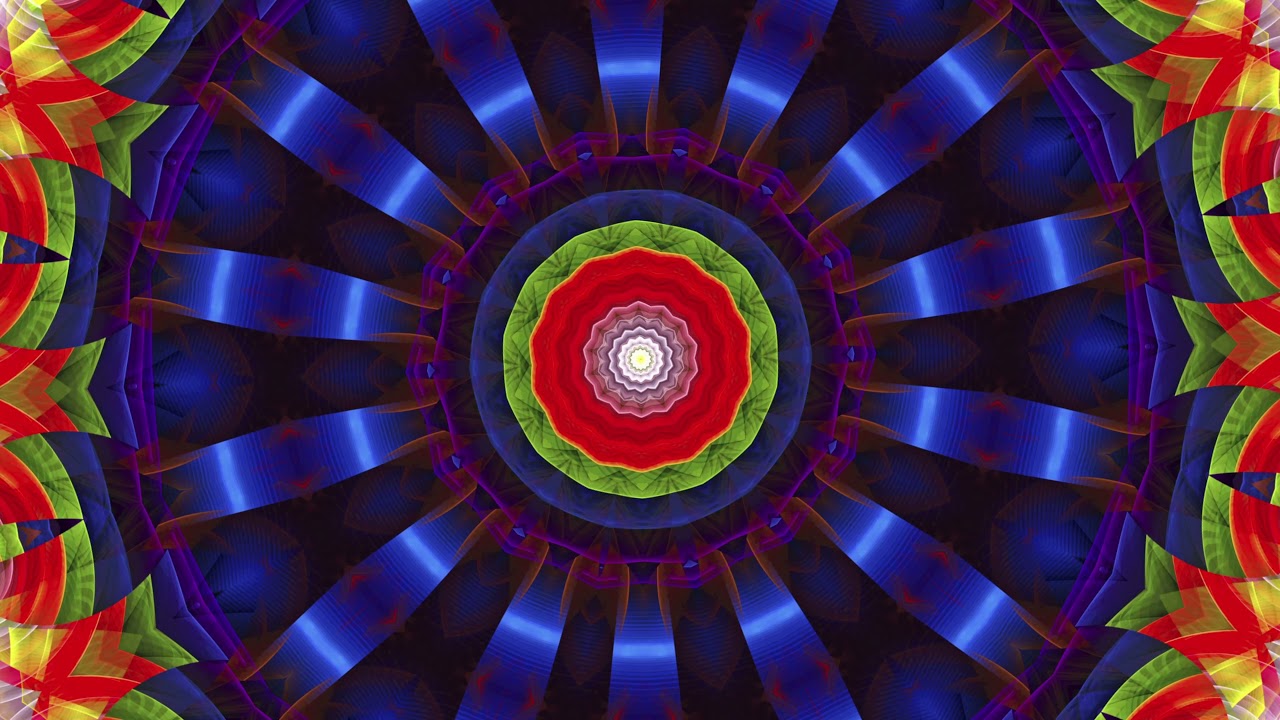 2 HRS of Colorful 4K Psychedelic Kaleidescope Mandala Visuals for Healing Sleeping and Meditation
