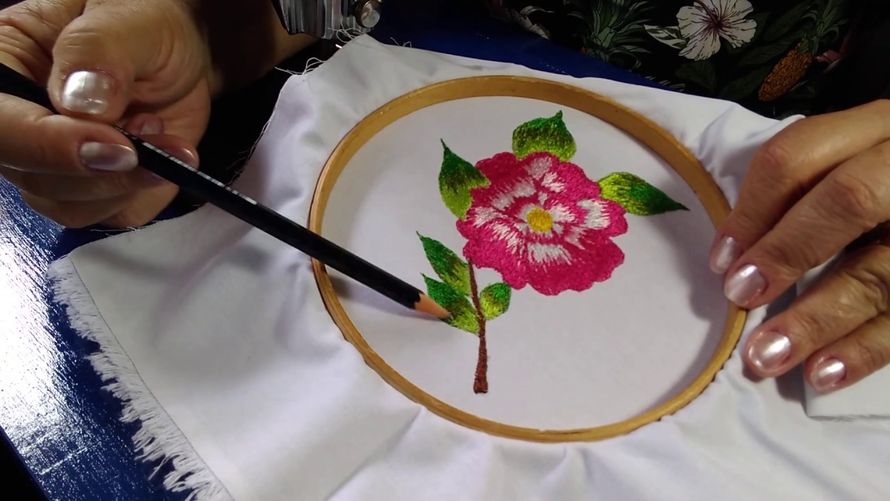 Bordado Máquina Doméstica Pretinha a Pedal -Home Machine Embroidery
