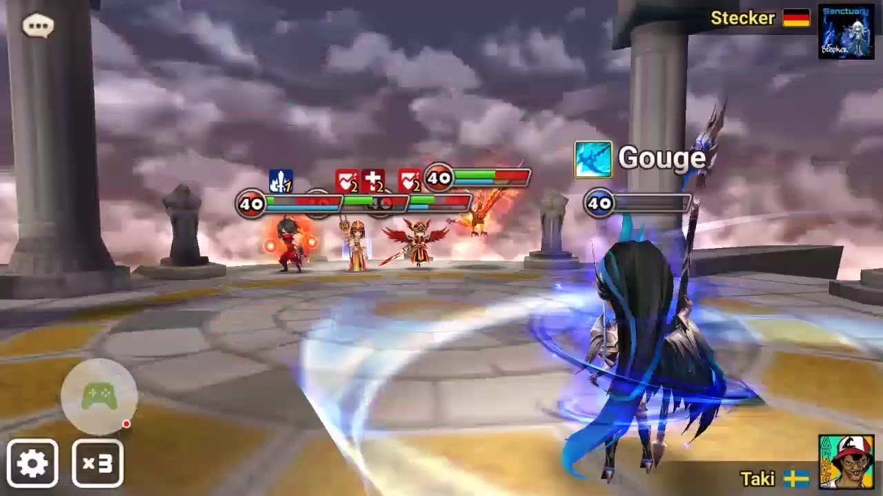 After v4.1.7 Beth Water Hell Lady VS Garo & Perna & Vanessa  Summoners War RTA