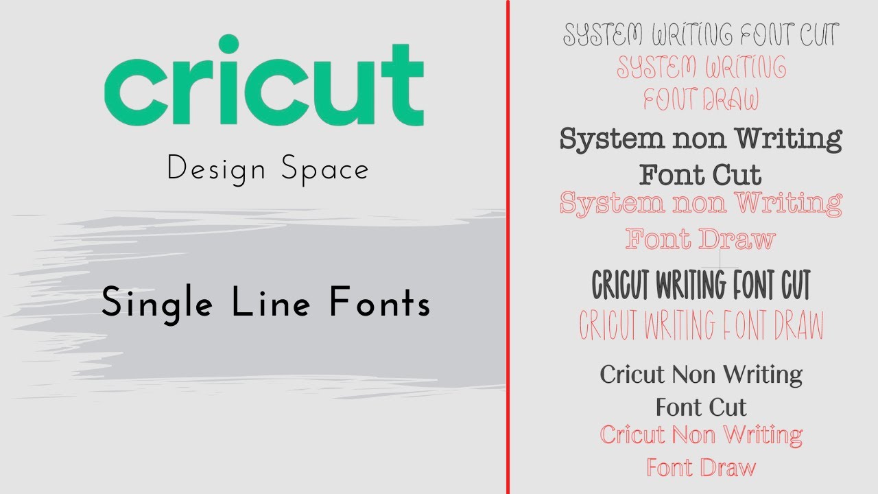 Cricut Single Line Fonts