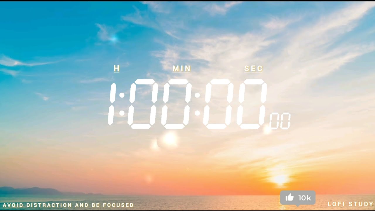 1 HOUR TIMER COUNTDOWN (Without music to avoid distraction)