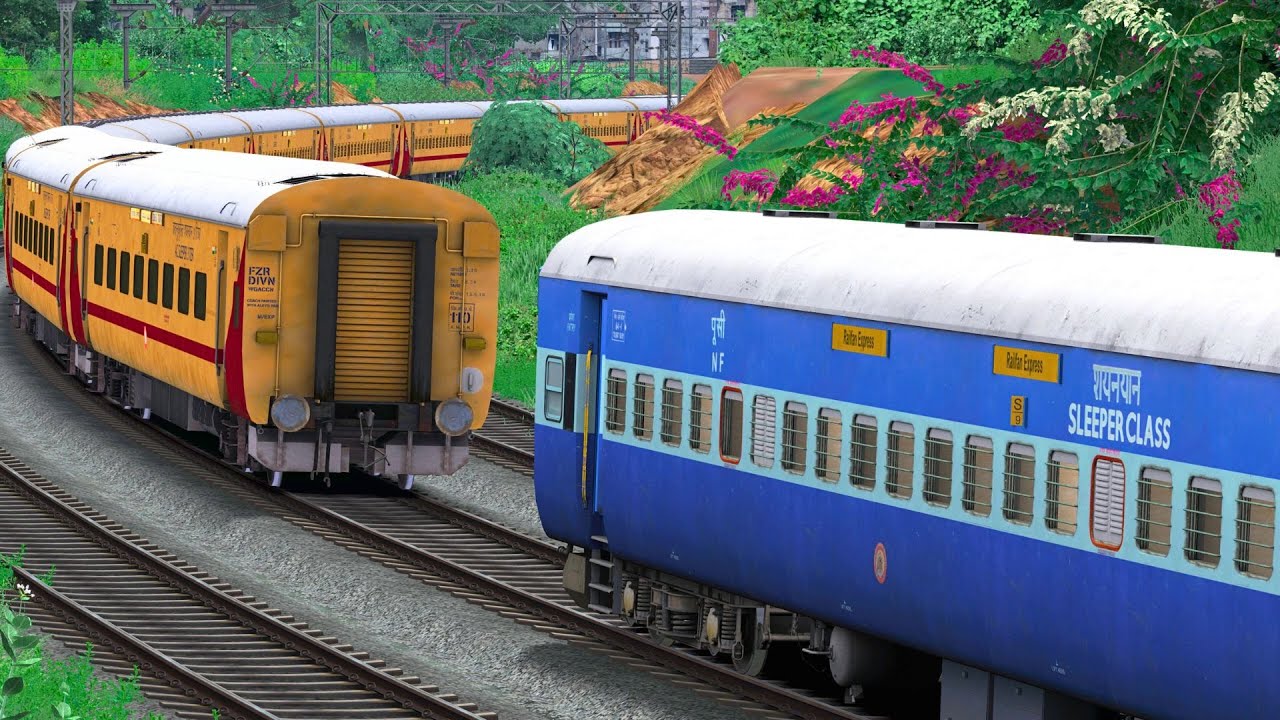 ICF BLUE COUPLING UTKRISHT EXPRESS | BUMPY RAILROAD | RAILWORKS 3 | INDIAN TRAIN SIMULATOR GAMEPLAY