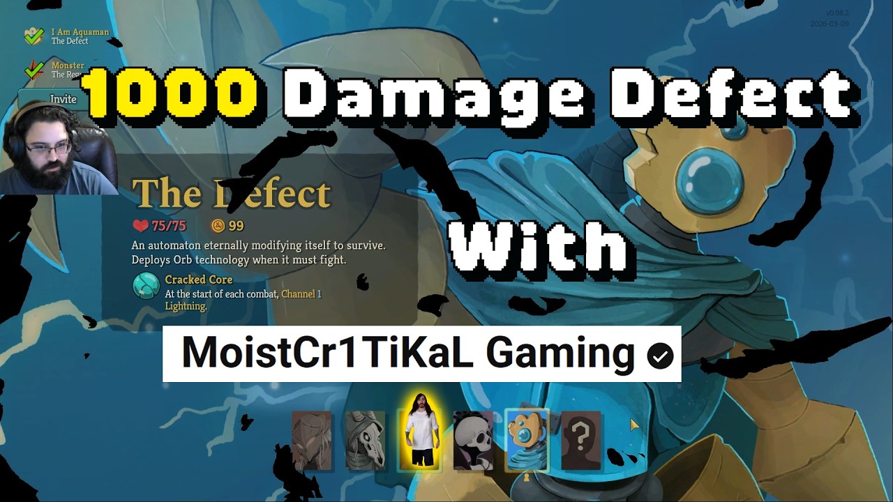 1000 Damage Defect with @MoistCr1TiKaLGamingOfficial in Slay the Spire 2