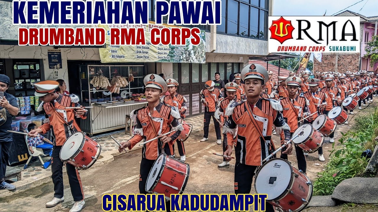 Kemeriahan pawai drumband Rma corps || cisarua kadudampit