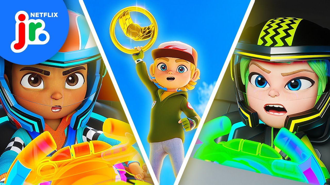 RACE to Rescue the Golden Steering Wheel! 🏆 Hot Wheels Let's Race | Netflix Jr