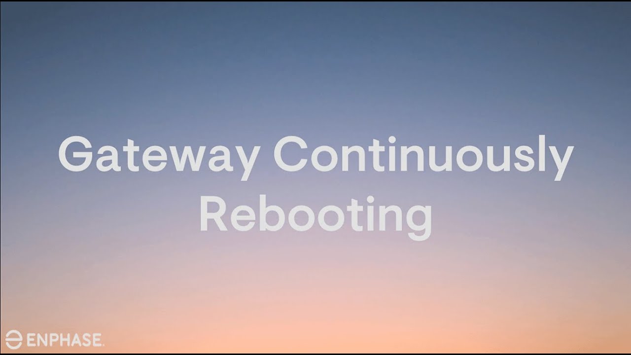 Troubleshooting an IQ Gateway that is continuously rebooting