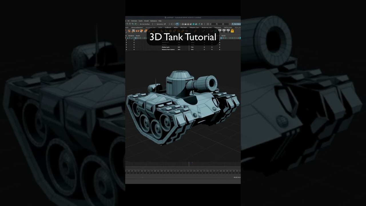 Let&rsquo;s create a stylized 3d tank model #3d #cg #3dmodeling #tutorial #3dmodelingtutorial #autodesk