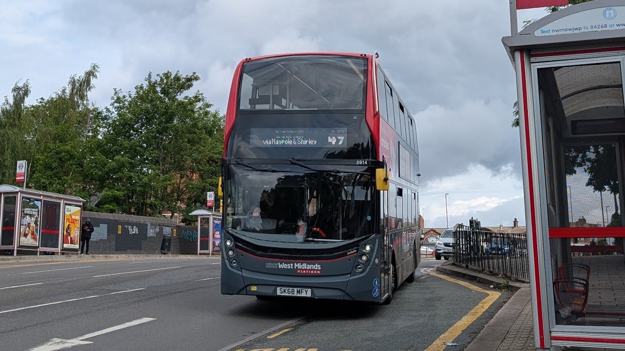 Beefy Engine!! National Express West Midlands 6914 SK68MFY Alexander Dennis E40D Enviro400MMC