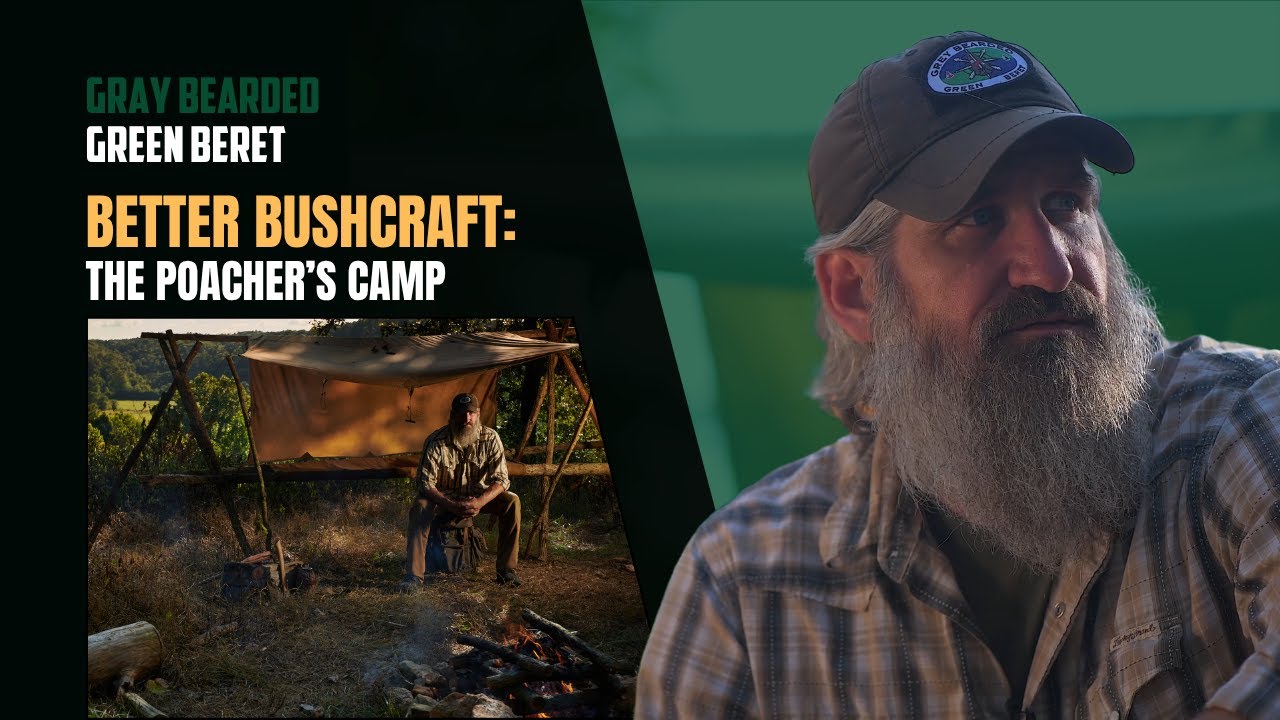 The Poacher&rsquo;s Camp: Ultimate Bushcraft Shelter with Raised Bed & Whelen Tarp