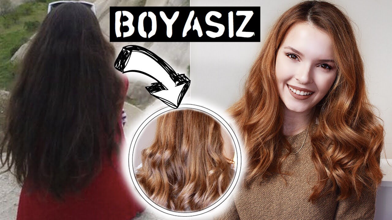 SAÇLARIMIN RENGİNİ BOYASIZ NASIL AÇTIM? 🍊