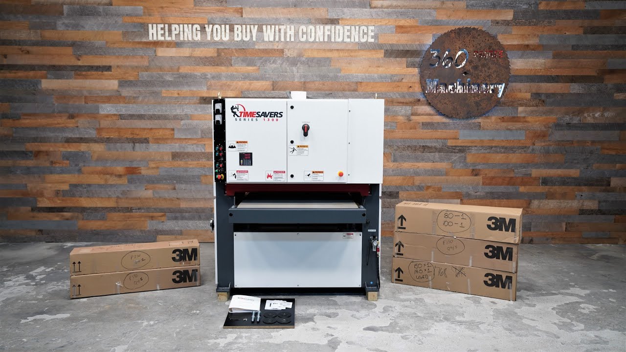 2016 Timesavers 1300 Series 43″ Dual Head Wide Belt Sander W/59 Hours