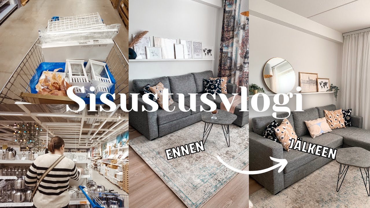Sisustetaan olohuone ja parveke uudelleen 🛋️ Shoppailureissu IKEAan