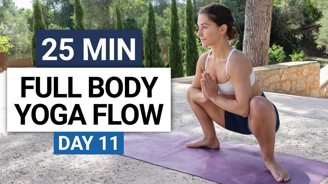 25 Min Full Body Yoga Flow | Moving Meditation  | Day 11 - 30 Day Yoga Challenge