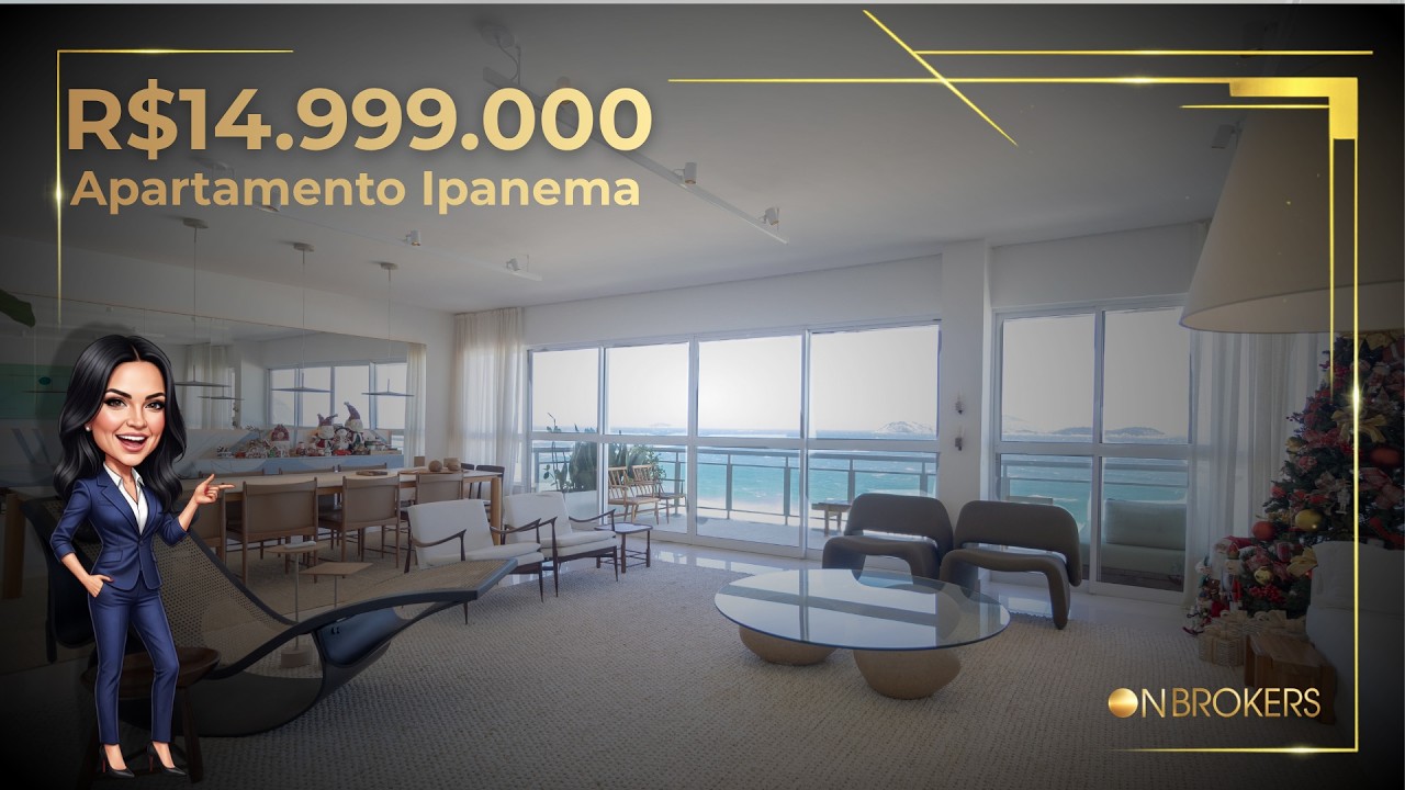 APARTAMENTO ALTO PADRÃO VISTA MAR NA AVENIDA VIEIRA SOUTO - IPANEMA, RJ