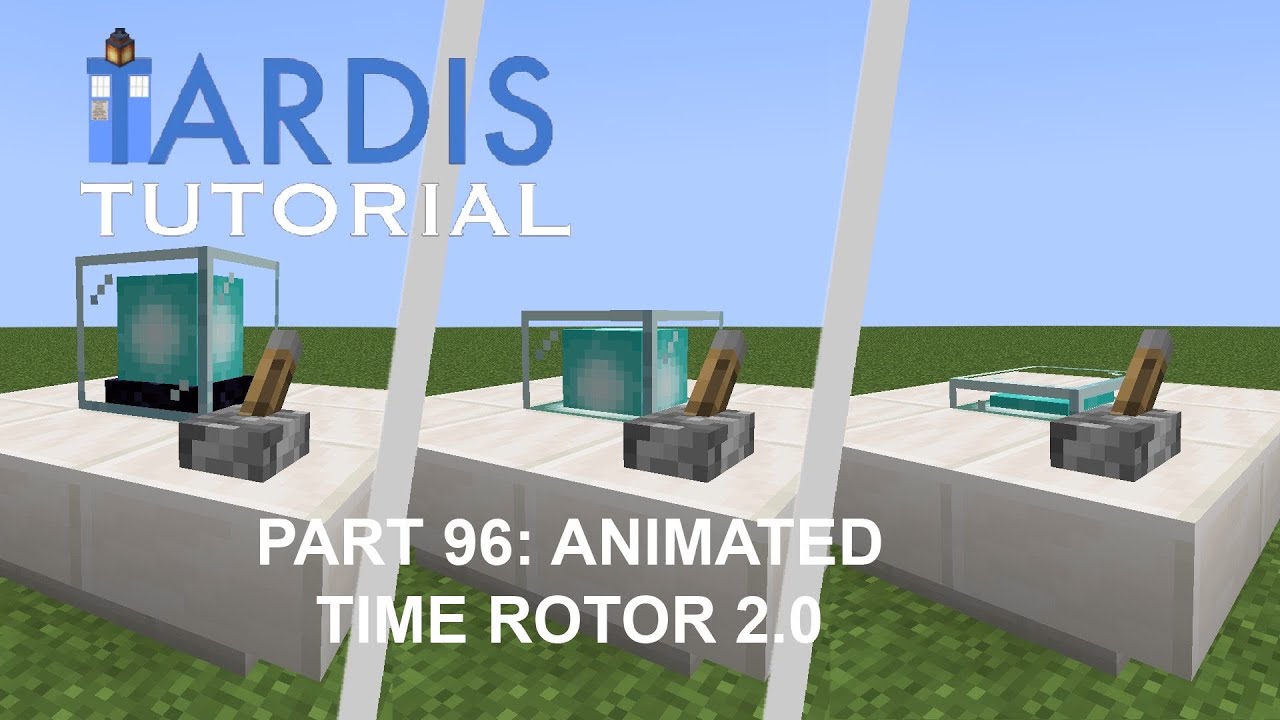 Minecraft 1.19 TARDIS Tutorial Part 96: Animated Time Rotor 2.0
