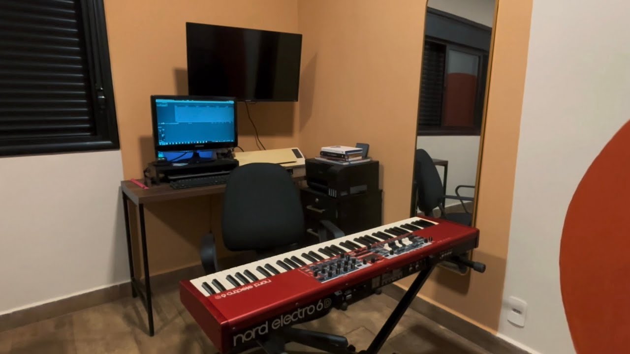 Dia de Gravação de um fundo musical com Nord Electro 6D