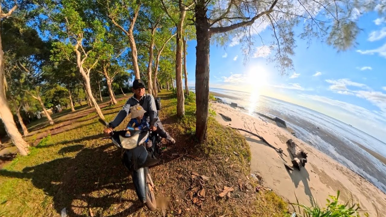 ជូនមេធំជិះម៉ូតូដើរលេង #travel #cute #ដើរលេង