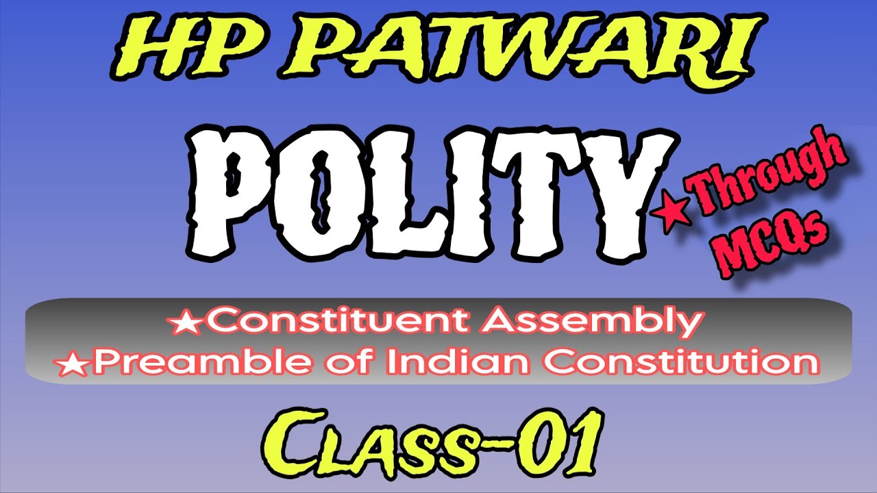 HP PATWARI | | POLITY MCQs (Class-01)#hppatwari 